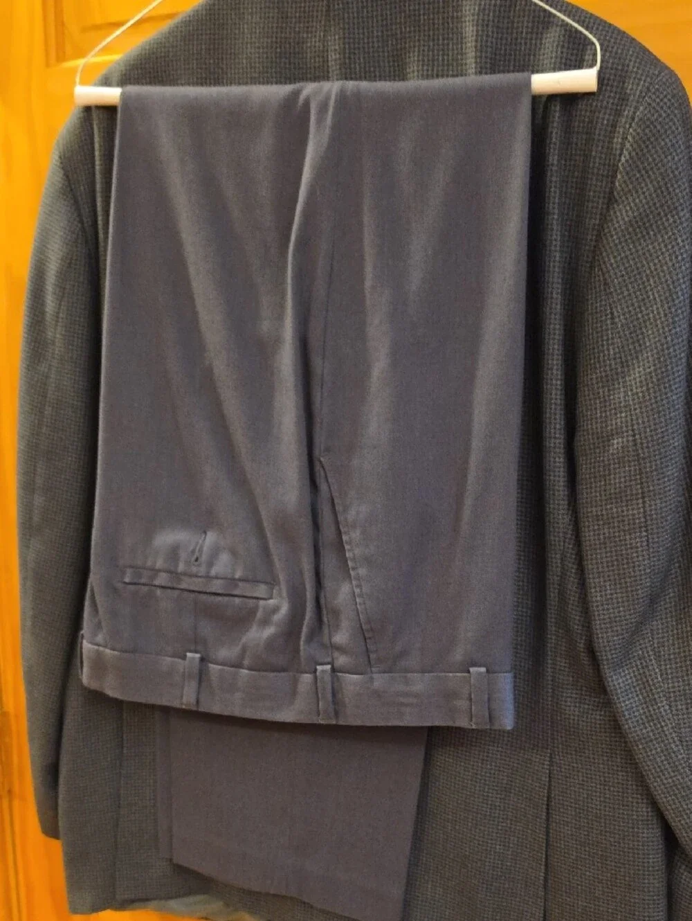 Michael Kors Men's Brown Micro-Check Two-Button Blazer And Pants